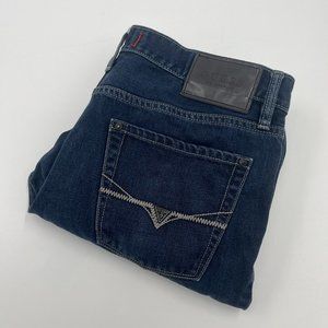 GUESS Los Angeles Del Mar Fit Slim Straight Dark Indigo Wash Blue Jeans 33x30